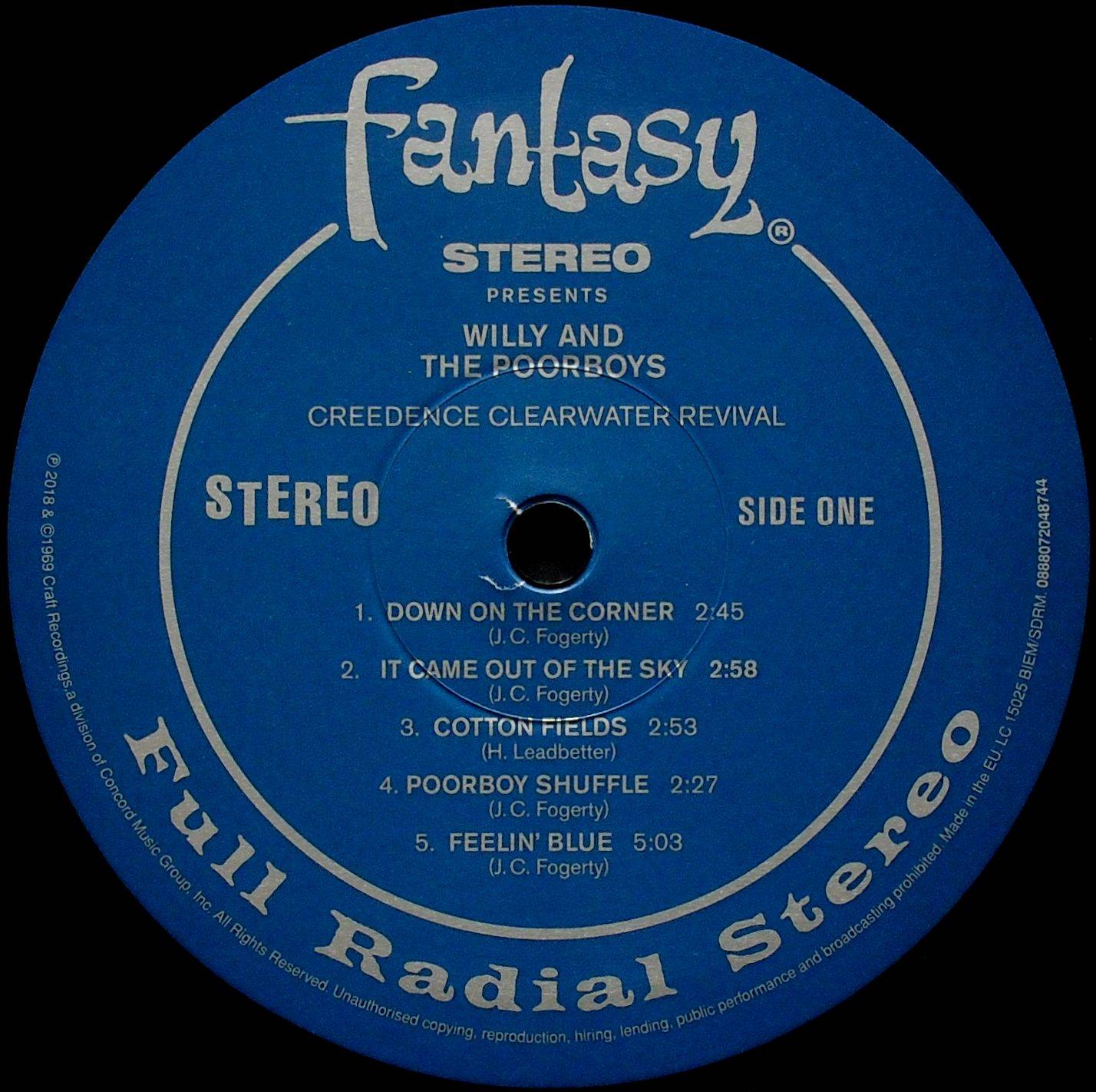 Creedence Clearwater Revival Willy And The Poor Boys [lp label a eu]